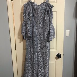 Size 14 Off the Shoulder Lace Evening Gown. Never been worn. Has tags.  Dillards